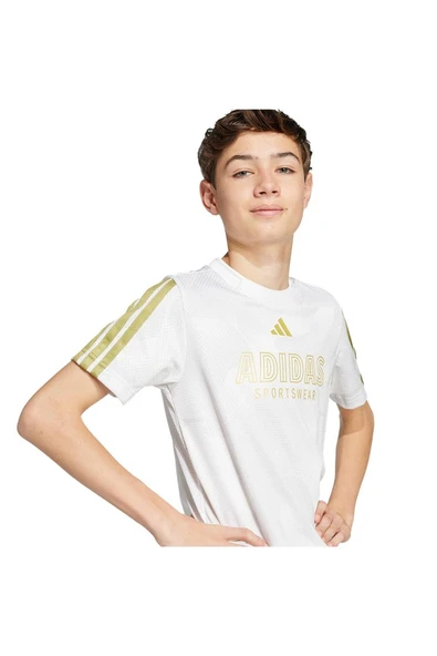 adidas Çocuk  Beyaz  T-shirt J HOT COF TEE JD0498 - 6