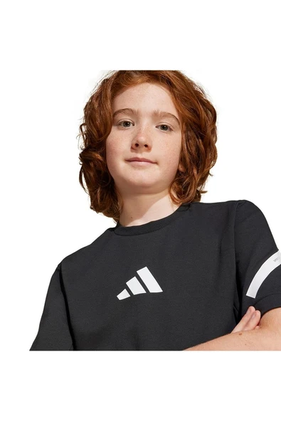 adidas Çocuk  Siyah  T-shirt J ZNE TEE JD0017 - 6