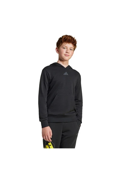 adidas Çocuk  Siyah  Sweatshirt J SMI HOODIE JJ3072 - 2
