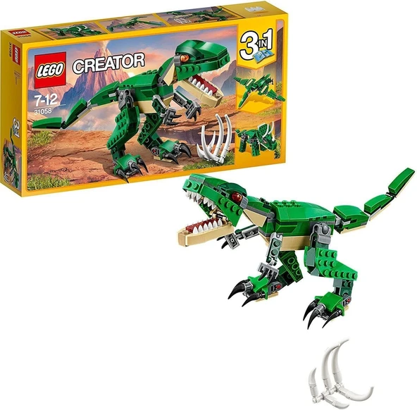 LEGO Creator Muhteşem Dinozorlar 31058-7 Yaş ve Üzeri Dinozorları Seven Çocuklar için Yaratıcı Oyuncak Yapım Seti (174 P