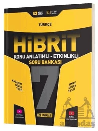 7. Sınıf Türkçe HİBRİT Konu Anlatımlı Etkinlikli Soru Bankası - Kolektif