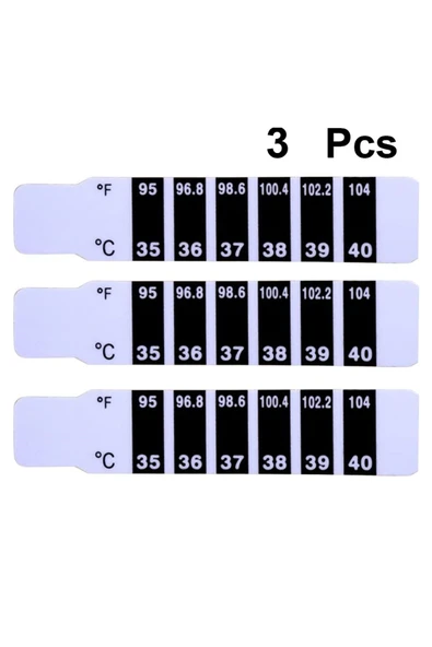 Bebek ve Yetişkinler için Güvenli Ateş Termometresi, Ateş Ölçer, Alın Derecesi 3 Adet - 4