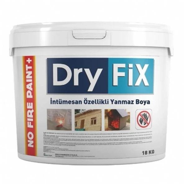 DryFix No Fire Paint Plus İntümesan Özellikli Yanmaz Boya 18 Kg Beyaz