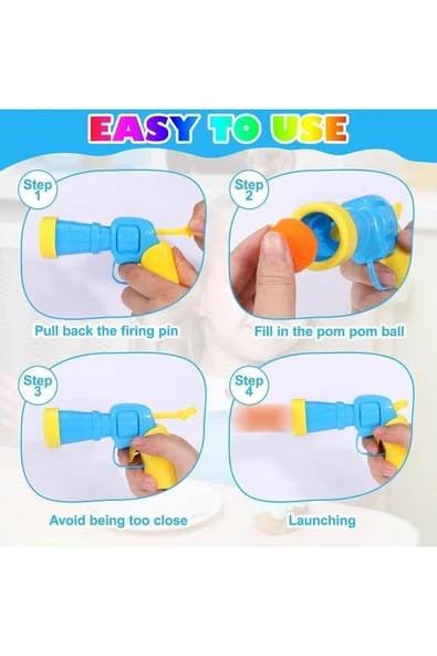 İnteraktif Kedi Oyun Tabancası - Peluş Toplarla Eğlenceli Oyun Zamanı + Ekstra Peluş Toplar - 6