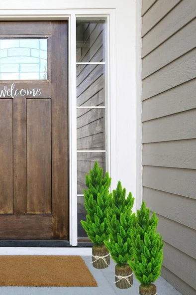 Nettenevime Yapay Çiçek Kütük Saksıda Çam Ağacı 50cm - 2