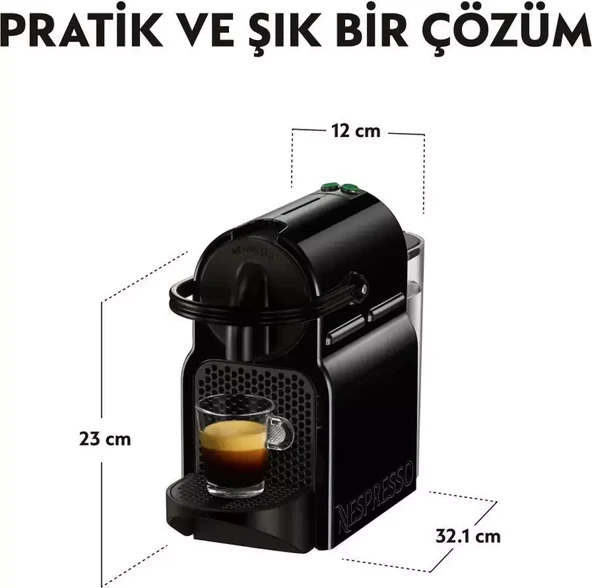 Nespresso D40 İnissia Siyah Kahve Makinesi - 3