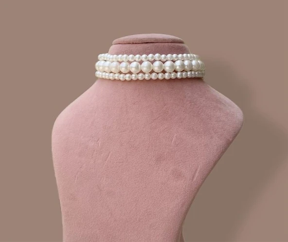 Kadın Choker İnci Boncuklu Kolye