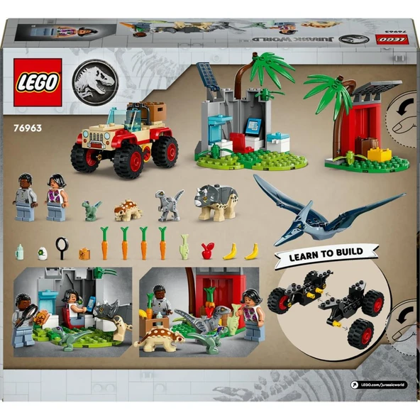 LEGO 76963 Jurassic World Yavru Dinozor Kurtarma Merkezi 76963 - Resim 3