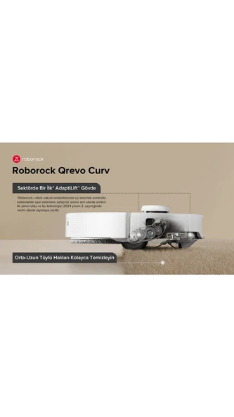 Roborock Qrevo Curv Akıllı Robot Süpürge Beyaz - 2