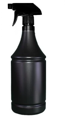 1 lt konik siyah renk plastik şişe triger başlıklı, 24 adet,  sprey şişesi, triger başlıklı şişe, kozmetik şişe, sanayi tipi şişe, plastik şişe
