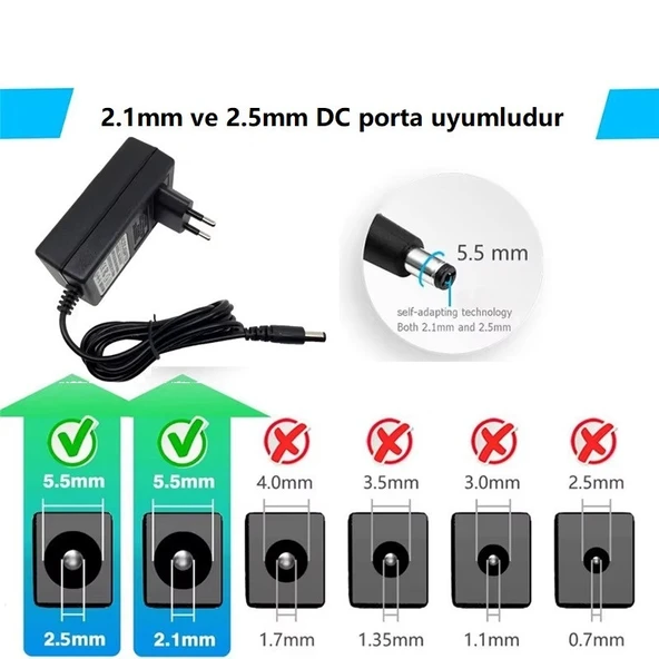 2 Adet DC 24V 1A Nem Nozülü Adaptörü - 2