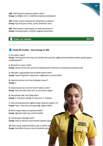 Özel Güvenlik Sınavı Soru-Cevap Kitabı (Soru Cevapla Konu Anlatımı) - 2