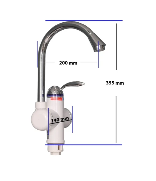 SICAK MUSLUK Alttan Girişili Kuğu Musluk Beyaz - 4