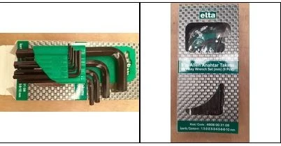ELTA  Allen Anahtar Takımı Altı Köşe 9 Parça