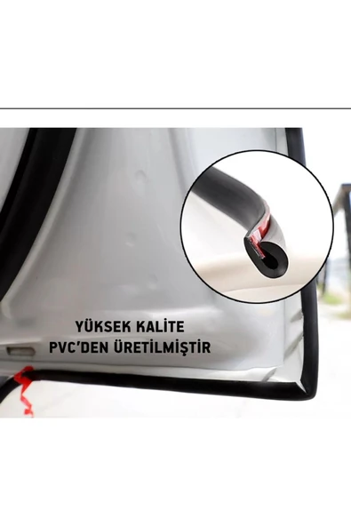 BABAWİCK  Araba Kapı Kenar Fitili, Çizilmeye Karşı Koruma Fitili, 5 Metre, Beyaz Renk, Bütün Araçlara Uyumlu - 4
