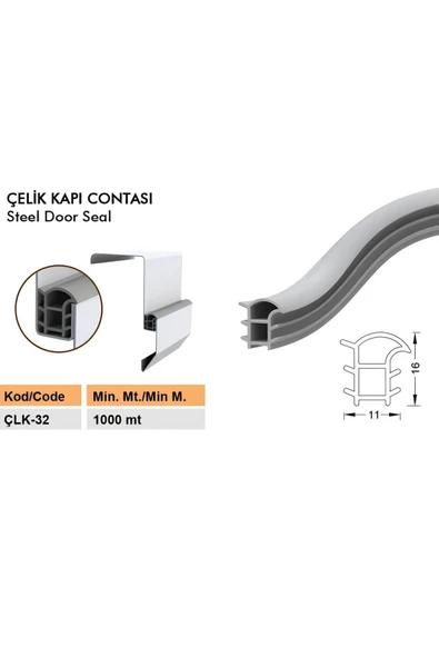 BABAWİCK  Contcall Çelik Kapı Kasa Fitili Contası Çelik Kapı Contası 6 Metre Krem - 2