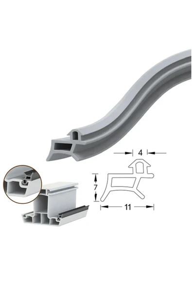 BABAWİCK  Pen Kapı Pencere Contası Kasa Kanat Fitili 25 Metre Gri Standart Pimapen, Fıratpen, Egepen, Winsa ürün görseli 1