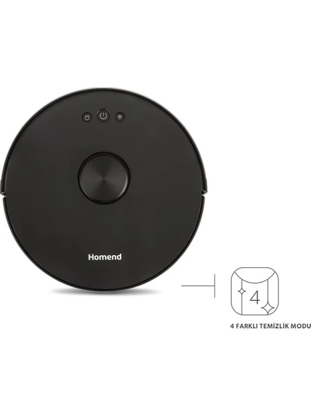 Homend Alex Laser 1282H Moplu ve Haritalamalı Akıllı Robot Süpürge Siyah - 3