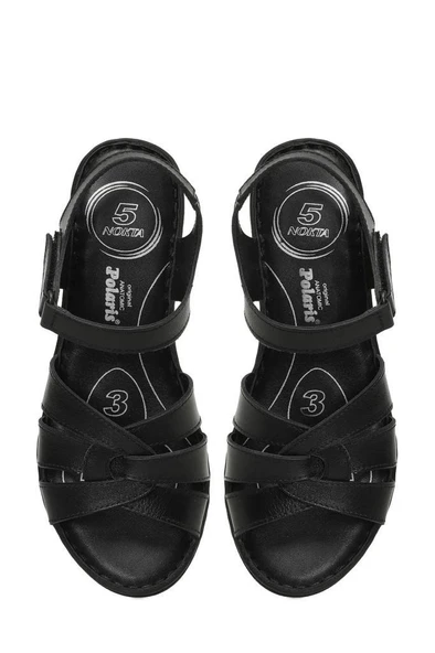 Polaris 161886 Kadın Ortopedik 5 Nokta Deri Sandalet - 4