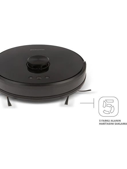 Homend Alex Laser 1282H Moplu ve Haritalamalı Akıllı Robot Süpürge Siyah - 4