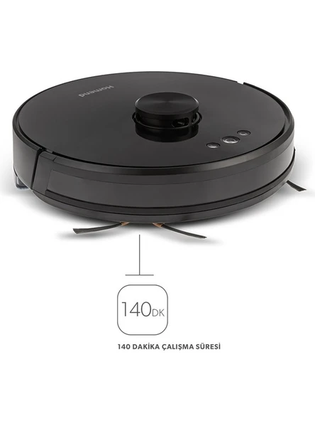 Homend Alex Laser 1282H Moplu ve Haritalamalı Akıllı Robot Süpürge Siyah - 2