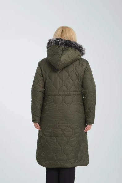 NARİKA Büyük Beden Kapitone Mont - 6