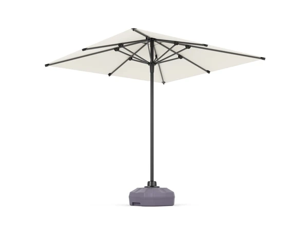 Mini Pro Push-up Sistemli Şemsiye 210x210 Bahçe Balkon Plaj Şemsiyesi Beyaz - 2