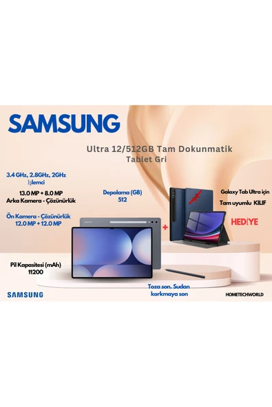 Samsung  Yapay Zeka ,devasa Bir Stüdyo ,galaxy Ultra Wi-fi 12 Gb 512 Gb 14.6" Tablet Hediye