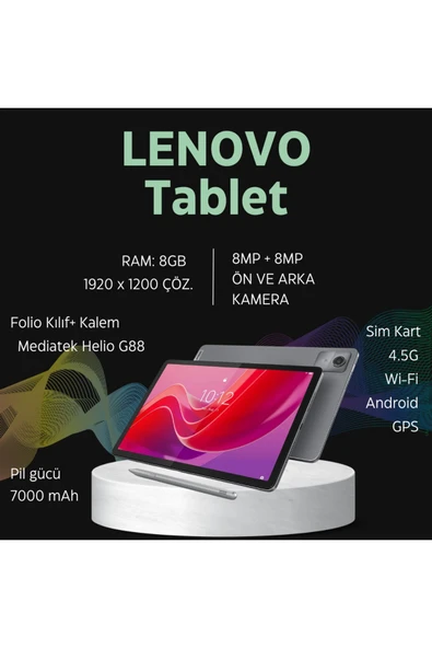 LENOVO  4gb 128gb 11inch Fullhd -android Tab M11 1.8ghz Tablet Kulaklık Hediye