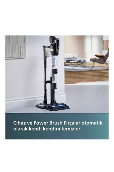 Philips  Aqua Trio Serisi 3'ü 1 Arada Dikey Şarjlı Süpürge Siyah