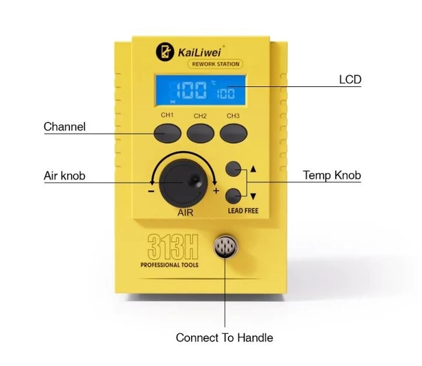 Kailiwei 313H 700w Sıcak Hava İstasyonu - Resim 3