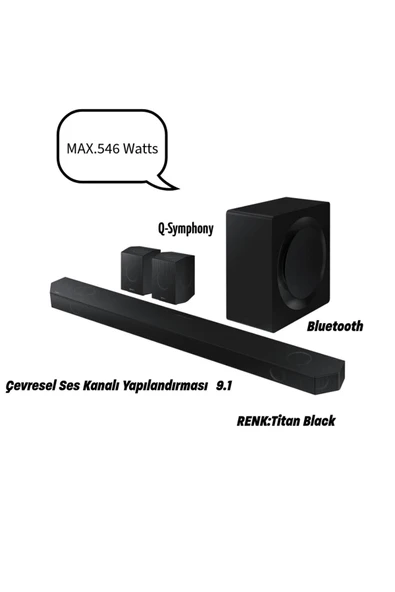 Samsung  Nesne odaklı ses formatı Dolby Atmos, Soundbar (2024) Siyah