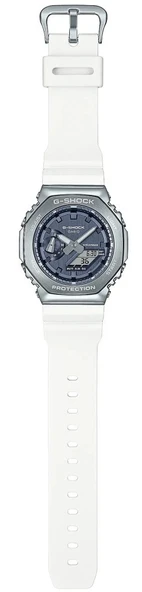 CASIO GM-2100WS-7ADR BEYAZ SİLİKON KORDON ANALOG/DİJİTAL ERKEK KOL SAATİ - 3