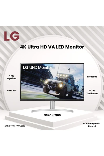 LG  31.5" 4 MS 60 Hz FreeSync 4K Ultra HD VA LED Monitör