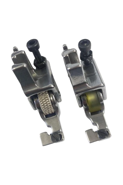 Sanayi Tipi Dikiş Makinesi Uyumlu Rulmanlı Tekerlekli Gizli Fermuar Ayağı 2 Li Set ürün görseli 1