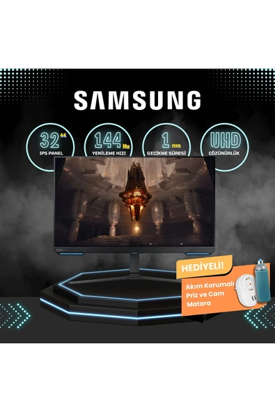 Samsung  Odyssey G7 32 inç UHD 1ms 144Hz HDR400 G-Sync Smart Oyun Monitörü Kumandalı