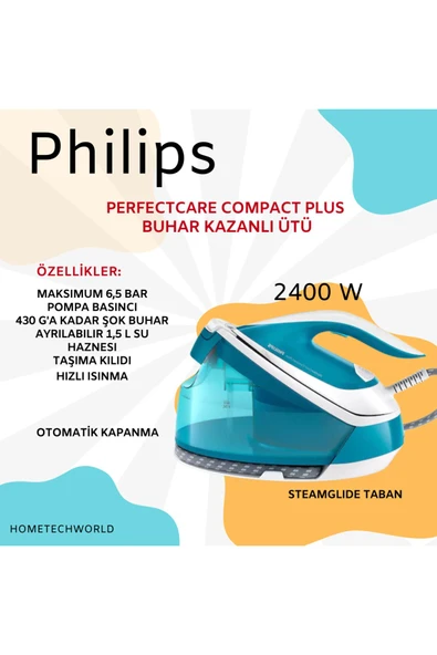 Philips  PerfectCare Compact Plus Buhar kazanlı ütü
