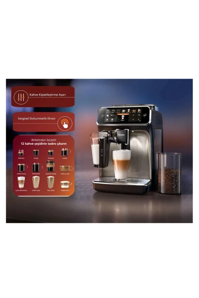 Philips  Premium Tam Otomatik, Espresso, Makinesi, Paslanmaz Çelik, 12 Farklı Kahve Seçeneği