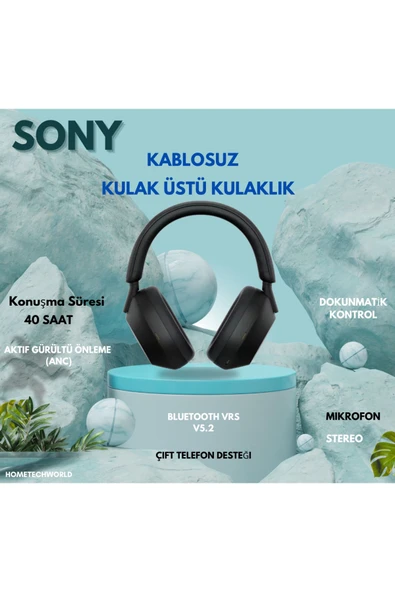 Sony  Kulak Üstü Bluetooth Gürültü engelme özelligi Kulaklık-Siyah