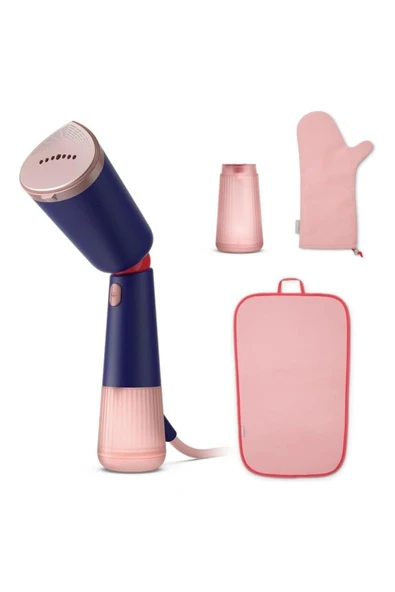 Philips  El Tipi Buharlı Düzleştirici, Seyahat Için Taşınabilir, Lacivert,