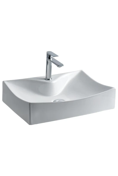 LENA TEZGAH ÜSTÜ ÇANAK LAVABO E-3034 BEYAZ - 2