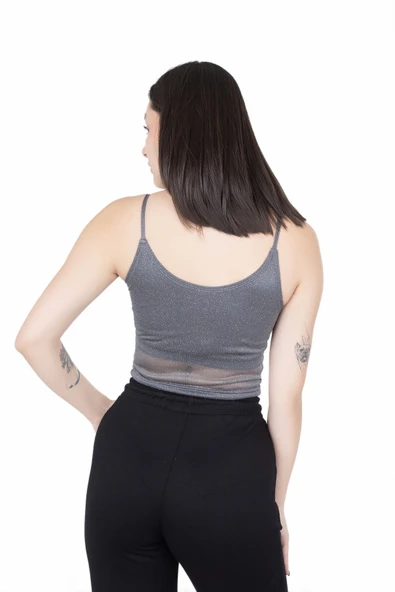 Looksense Kadın Simli Astarlı Crop 04007 - Resim 3