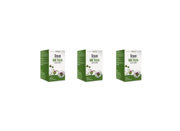 Orzax Ocean Milk Thistle 30 Tablet 3'lü Paket