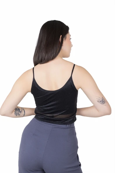 Looksense Kadın Simli Astarlı Crop 04007 - Resim 6