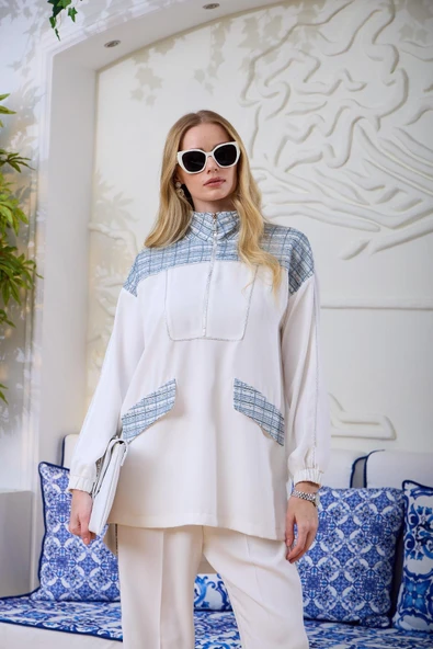 PULLU EKOSELİ FERMUARLI KREP TAKIM - 2