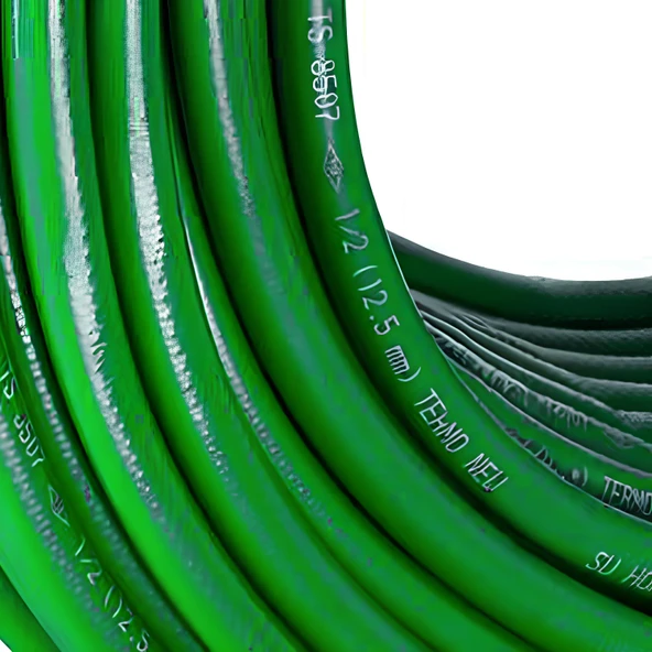 Termo Bahçe Hortumu 20 Metre Dayanıklı 3 Katlı Sağlam Çeşme Su Sulama Yıkama Hortum 12.5 mm 1/2" - Resim 6