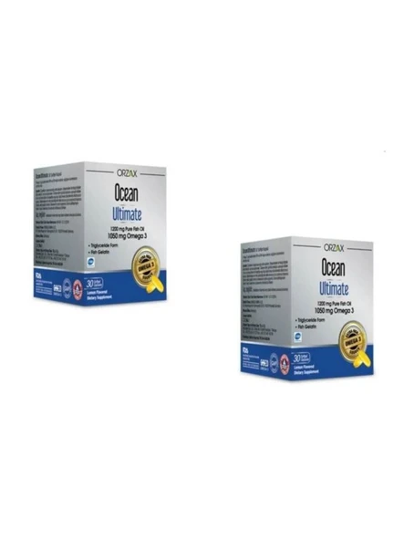 Ocean Orzax Ultimate Omega 3 Saf Balık Yağı 30 Kapsül 2'li Paket ürün görseli