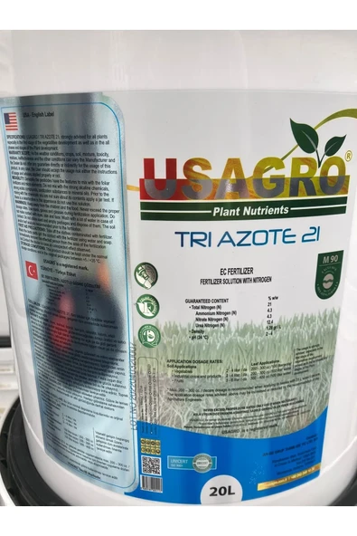 USAGRO TRİ AZOTE 21 Sıvıb Gübre (20 Lt)
