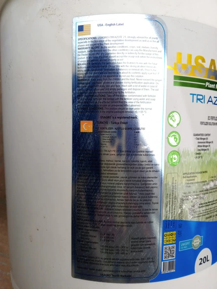 USAGRO TRİ AZOTE 21 Sıvıb Gübre (20 Lt) - 3
