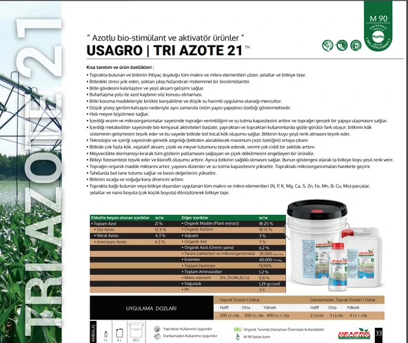 USAGRO TRİ AZOTE 21 Sıvıb Gübre (20 Lt) - 4